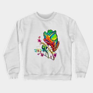 Chameleon Attack! New School Original Art Bright Colors T-Shirt Crewneck Sweatshirt